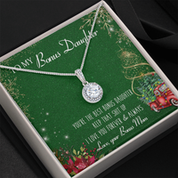 Eternal Hope Pendant Jewelry, Bonus Daughter Necklace Present, White Gold Over Stainless Steel Chain, Meaningful Christmas Present from Bonus Mom