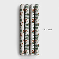 Watercolor Dog Gift Wrap, Cavalier King Charles Spaniel Christmas Wrapping Paper, Holiday Puppy Wrapping Paper Roll, Dog Lover Present Wrap
