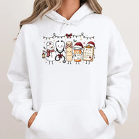 Adorable Snowman Holiday Hoodie, Humorous Christmas Toilet Paper Hoodie, Retro Santa TP Roll Pullover, Xmas Bathroom Humor Hoodie, Winter Present