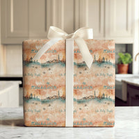 Oh Holy Night Wrapping Paper, Nativity Scene Wrapping Paper, Watercolor Christmas Wrapping Paper, Religious Holiday Gift Wrap Roll