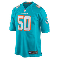 Miami Dolphins Liam Anderson Aqua Team Game Jersey