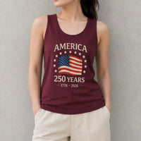 America 250 Years Tank Top | Vintage 1776-2026 Patriotic Flag Design | Soft Breathable Unisex Fit | Gift for History Lovers