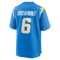 Los Angeles Chargers Jake Browning Powder Blue Team Game Jersey