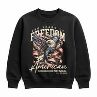 American Eagle Sweatshirt | 250 Years Of Freedom Graphic | Premium Cotton Blend | Patriotic Semiquincentennial Gift For Adults