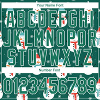 Personalized Holiday Pullover Sweatshirt, Custom Snowman Christmas Hoodie, Custom Team Name Number Fleece Hoodie, Game Day Fan Present