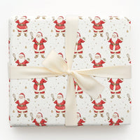 Watercolor Whisk Holiday Gift Wrap Roll, Baking Santa Christmas Wrapping Paper, Cookie Baker Present Paper, Kitchen Chef Gift Wrap