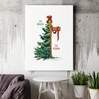 Christmas Cross Scripture Print, The Season the Reason Religious Canvas Art, Faith Holiday Decor, Digital Download