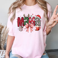 Festive Leopard Print Mama Shirt, Christmas Mama T-Shirt, Adorable Mom Graphic Tee, Retro Holiday Mama T-Shirt, Christmas Present for Mom