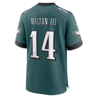 Philadelphia Eagles Joe Milton III Midnight Green Team Game Jersey