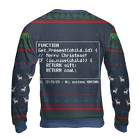 SQL Code Holiday Sweater, Programmer Ugly Christmas Sweater, Humorous Developer Ugly Sweater, Computer Science Tech Xmas Crewneck Sweatshirt
