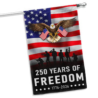 250 Years of Freedom Garden Flag | Patriotic Eagle Betsy Ross Design | Double-Sided Polyester | 1776-2026 Anniversary Gift