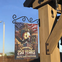 Patriotic Christian Garden Flag | 250 Years Faith and Freedom Jesus & USA Flag | Double Sided Premium Polyester | 1776-2026 Semiquincentennial Yard Decor Gift