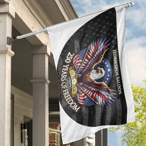 American Eagle House Flag | 250 Years Of Freedom 1776-2026 | Premium Weather-Resistant Polyester | Patriotic Outdoor Garden Decor Gift