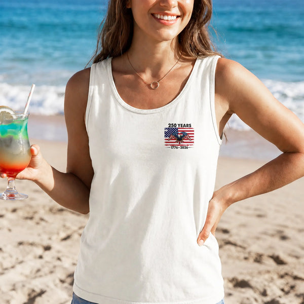 American Eagle 250 Years Tank Top | 1776-2026 Patriotic Commemorative Design | Soft Breathable Cotton Blend | Gift for Independence Day Celebration
