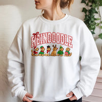 Doodle Dog Holiday Crewneck, Reindoodle Goldendoodle Christmas Sweatshirt, Christmas Dog Mom Sweater, Retro Dog Pullover, Dog Lover Present