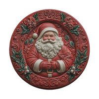 Festive Holiday Christmas Wheel Cover, Santa Claus Spare Tire Cover, Winter Season 3D Relief Tire Cover for Jeep Bronco SUV