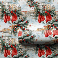 Italian Cityscape Wrapping Paper, Venice Italy Christmas Wrapping Paper, Watercolor Venice Gift Wrap