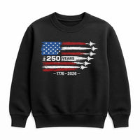 America 250 Years Sweatshirt | 1776-2026 Historical Anniversary Distressed Flag Design | Premium Cotton Polyester Blend | Patriotic Gift for History Lovers