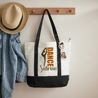 Personalized Name Dance Lover Color-blocked Canvas Bag