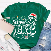 Snowflake Holiday Nurse T-Shirt, School Nurse Christmas Shirt, Winter Healthcare Graphic Tee, Medical Staff Xmas Shirt, Nurse Christmas Present
