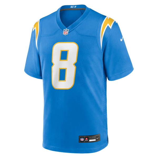 Los Angeles Chargers Omarion Hampton Nike Powder Blue Team Game Jersey