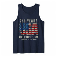 250 Years USA Tank Top | Vintage 1776-2026 American Flag Typography | Soft Breathable Unisex Tank | Patriotic Gift for History Buffs