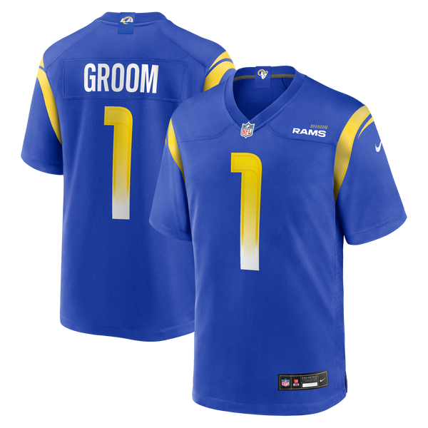 Los Angeles Rams Number 1 Groom Nike Royal Game Jersey