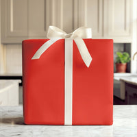 Solid Scarlet Gift Wrap, Bright Red Wrapping Paper, Minimalist Christmas Wrapping Paper, Birthday Gift Wrap Roll, Holiday Wrapping Paper