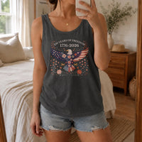 USA Eagle Tank Top | Folk Art 250 Years of Freedom 1776-2026 Design | Soft Breathable Unisex Fit | Patriotic Anniversary Gift