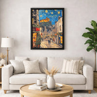 Starry Night Cityscape Canvas Art, Edinburgh Castle Canvas Print, Scotland Travel Wall Canvas, Christmas Wall Art, City Souvenir Home Decor