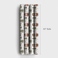 Rustic Western Santa Gift Wrap, Cowboy Santa Wrapping Paper, Country Christmas Wrapping Paper, Pine Tree Holiday Gift Wrap, Adorable Xmas Paper