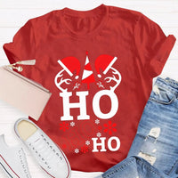 Ho Ho Ho Santa Hat Holiday T-Shirt, Science Teacher Christmas Shirt, Humorous Science Educator Tee, Adorable Chemistry Xmas Present Shirt