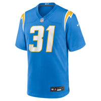 Los Angeles Chargers Greg Desrosiers Jr. Powder Blue Team Game Jersey