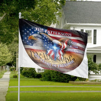 Patriotic God Bless America Flag | 250 Years of Freedom Eagle & Cross Design | Double Sided Polyester | Outdoor Decor Gift for Veterans
