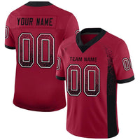 Custom Cardinal Black-White Drift Fashion Football Jersey