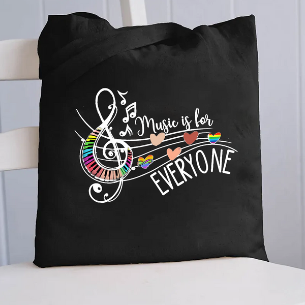 Music Is For Everyone Canvas Tote Bag