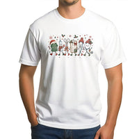 Crafty Sewing Characters Tee, Christmas Sewing Machine Shirt, Quilting Christmas T-Shirt, Quilter Sewing Lover Holiday Present