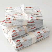 Spa Day Christmas Gift Wrap, Bubble Bath Santa Wrapping Paper, Humorous Bathtub Santa Present Paper, Whimsical Holiday Gift Wrapping Paper