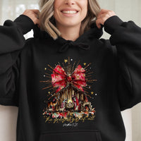 Christian Christmas Scene Pullover, The Greatest Present of All Nativity Hoodie, Jesus Birth Scripture Hooded Sweatshirt, Religious Holiday