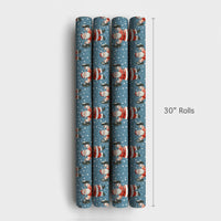 Fitness Christmas Gift Wrap, Weightlifting Santa Wrapping Paper, Humorous Gym Holiday Present Paper, Barbell Workout Xmas Gift Wrapping Paper