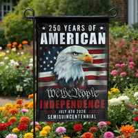 American Semiquincentennial Garden Flag | 250 Years of Independence Bald Eagle Design | Weather-Resistant Premium Polyester | Patriotic 4th of July Decor