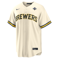 Milwaukee Brewers Christian Yelich Cream 2026 World Series Home Replica Jersey
