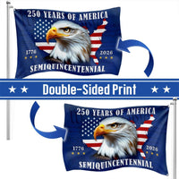 250 Years of America Flag | 1776-2026 Semiquincentennial Patriotic Eagle House Flag | Double-Sided UV-Resistant Polyester | Outdoor Home Decor Gift