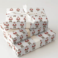 Western Santa Gift Wrap, Cowboy Santa Wrapping Paper, Rodeo Christmas Wrapping Paper, Country Holiday Gift Wrap