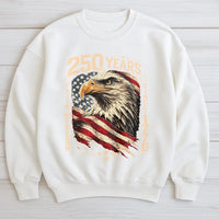250 Years of Freedom Hoodie | Vintage Eagle & American Flag Graphic | Premium Cotton Blend | Unisex USA Patriot Gift for 2026