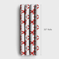 Meditating Santa Gift Wrap, Zen Santa Wrapping Paper, Watercolor Yoga Santa Christmas Paper, Yoga Lover Present Wrap