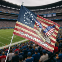 USA 250 Years of Freedom House Flag | Patriotic 1776-2026 America Semiquincentennial Eagle Design | Double-Sided Premium Weather-Resistant Polyester | Patriotic Outdoor Decor Gift