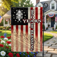 250 Years of Blessing Garden Flag 1776-2026 | We The People Christian Cross Design | Double-Sided Polyester | Patriotic Religious Home Decor