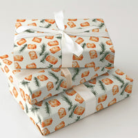 Humorous Foodie Holiday Gift Wrap, Tater Tot Christmas Wrapping Paper, Whimsical Potato Pine Wrapping Paper, Secret Santa Xmas Gift Wrap Roll