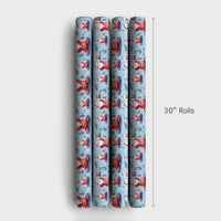 Meditating Santa Claus Gift Wrap, Yoga Santa Wrapping Paper, Zen Santa Christmas Paper, Fitness Present Wrap, Yoga Lover Holiday Gift Wrap